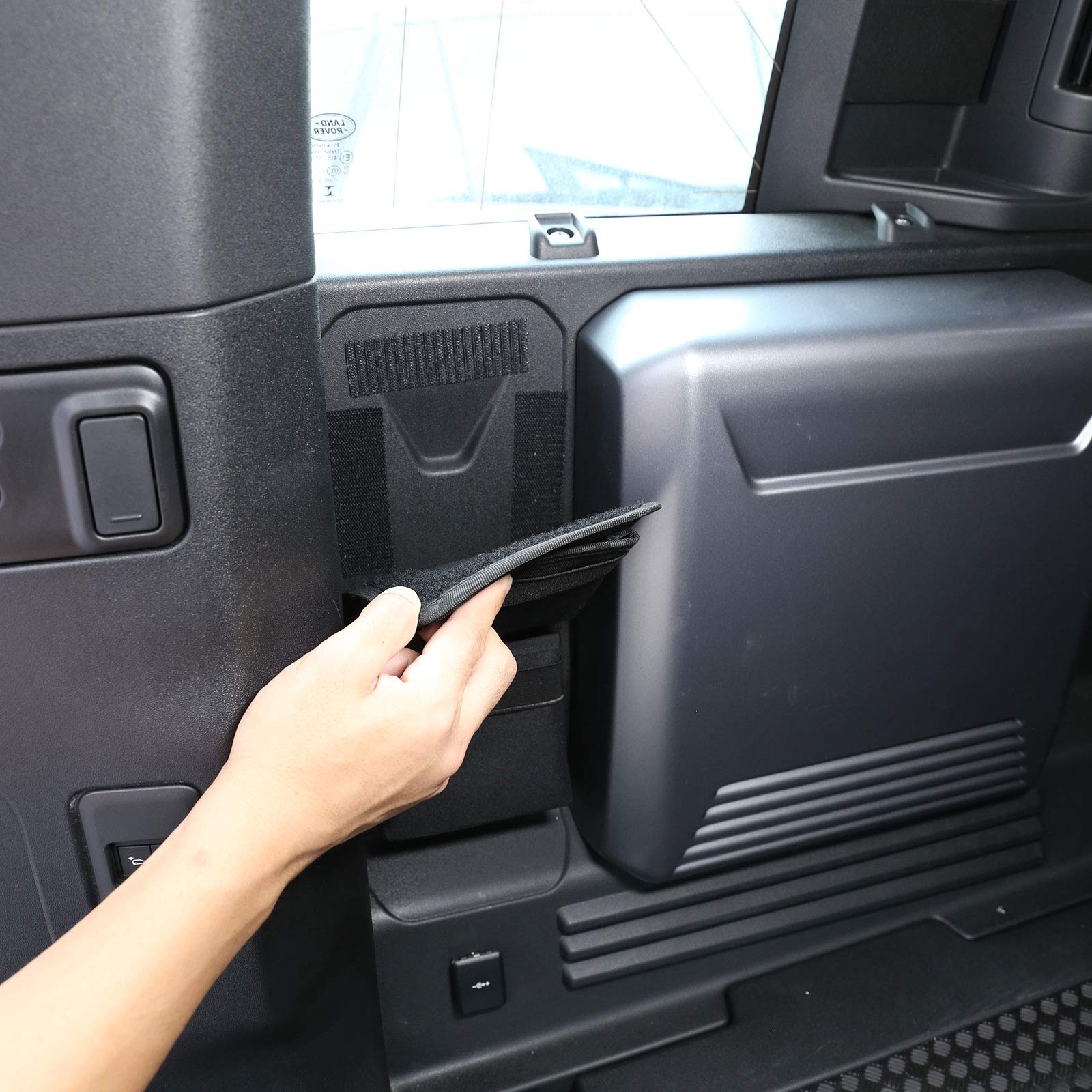 Oxford Cloth Car Interior Trunk Storage Box & Seat Back Organizers for Land Rover Defender 2020 | Side Storage Bag & Cargo Organizer | Perfect for Road Trips, Camping Gear & Vehicle Organization