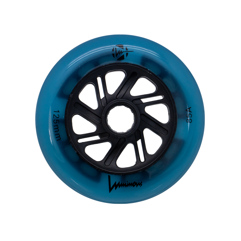 Luminous 125mm/85a Skateboard Wheels (Single) - High-Performance Glow in the Dark Wheels for Night Skateboarding & Longboard Cruising