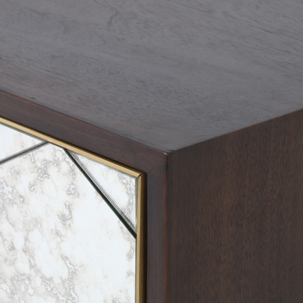 Stylish Cybil Sideboard in Dark Walnut - Modern Buffet Cabinet for Dining Room & Living Room Storage