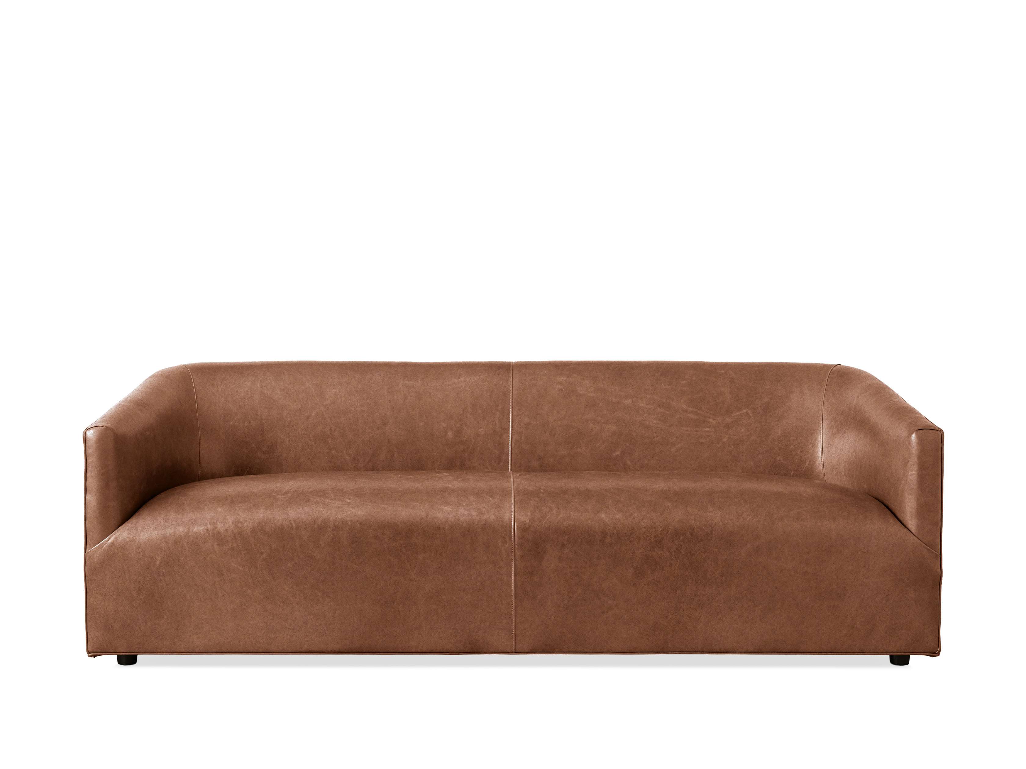 Ellison Genuine Leather Sofa - Modern Comfortable 3-Seater Couch for Living Room, Office & Lounge - Premium Quality Leather Furniture for Home Decor
