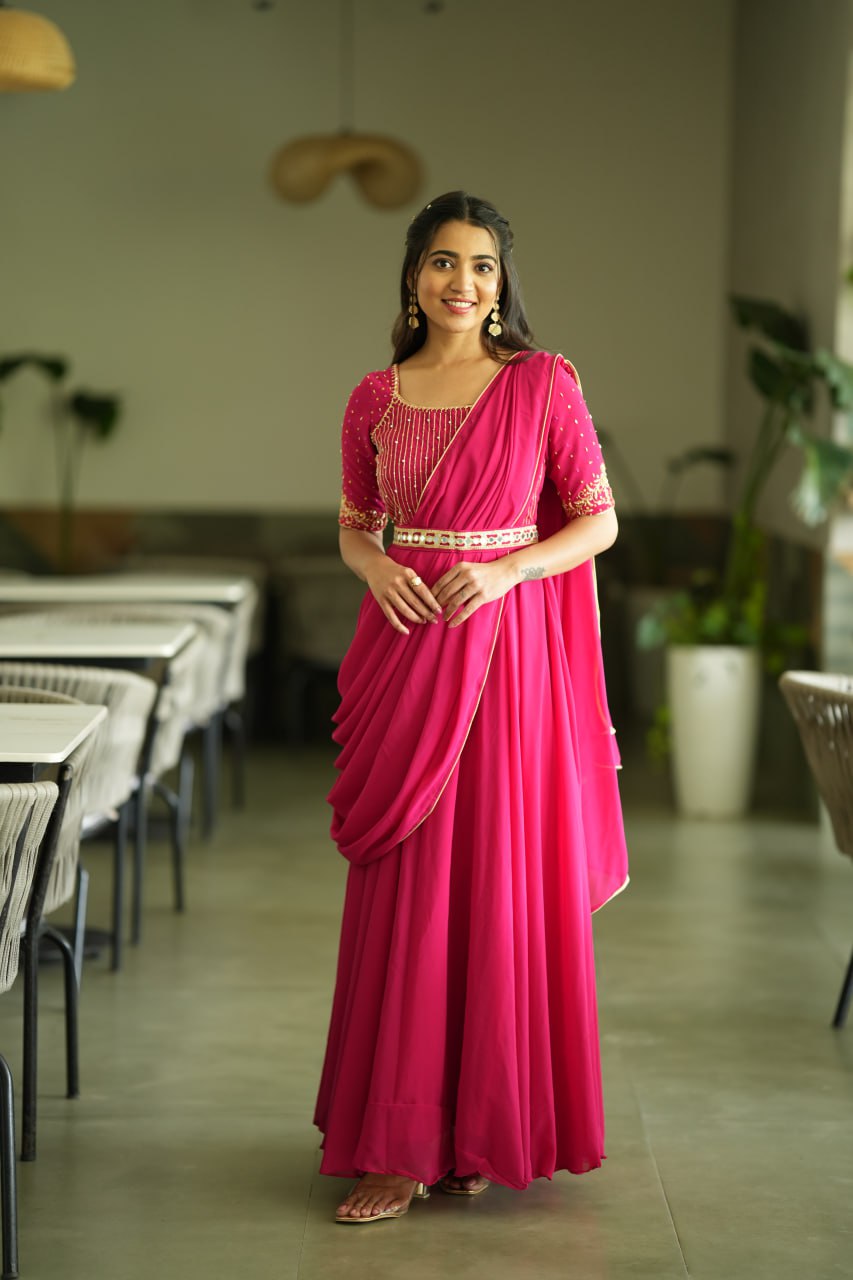 DD518 Swathi Designer Anarkali Dress for Women - Elegant Indian Party Wear, Wedding & Festive Occasion Outfit