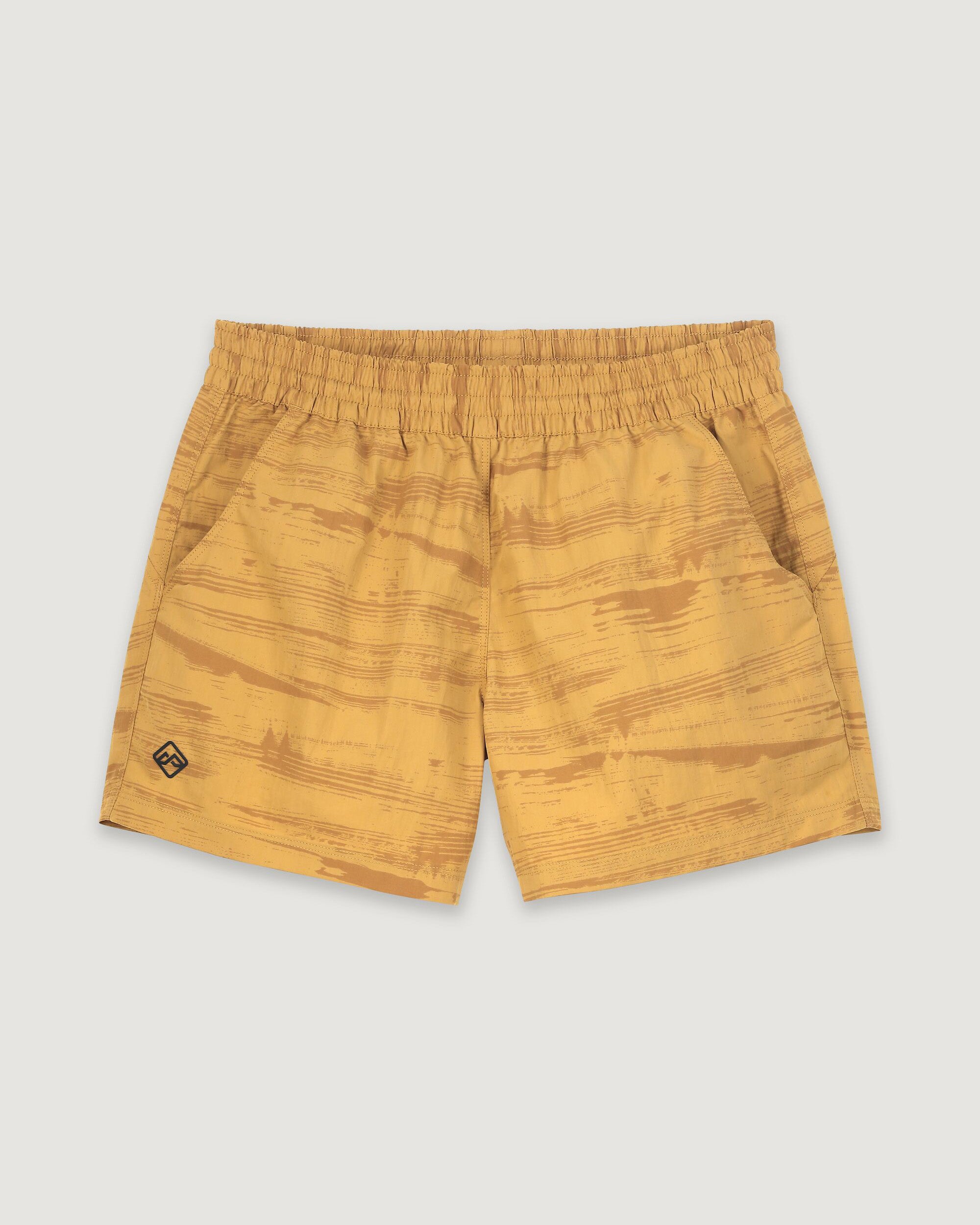 Women's EVRY Day 4 Inch High Waisted Shorts - Dijon Traverse Print Casual Summer Shorts for Outdoor Activities and Beach Vacations
