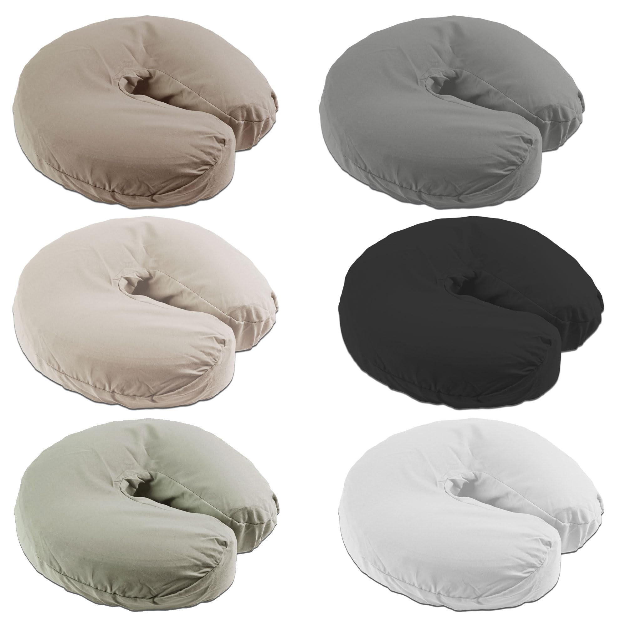 Premium Microfiber Massage Face Rest Covers for Spa Tables & Chairs - Ultra Soft, Durable 5-Pack Face Cradle Covers in Walnut Color - Perfect for Professional Massage Therapy, Facial Treatments & Relaxation Sessions