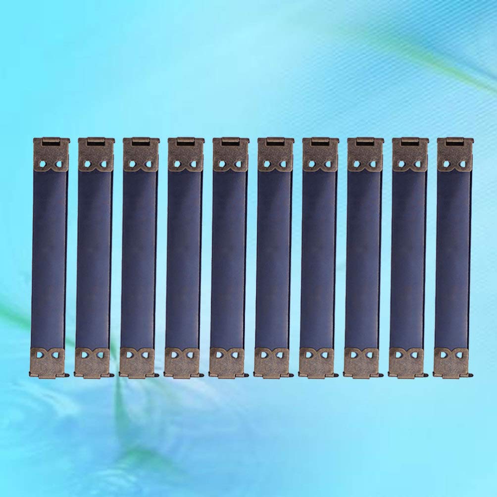 10pcs Metal Internal Flex Purse Frame with Spring Clip Hook - 9cm DIY Craft Purse Frame for Handbag, Wallet & Coin Purse Making - Perfect for Sewing Projects, DIY Accessories and Gift Packaging
