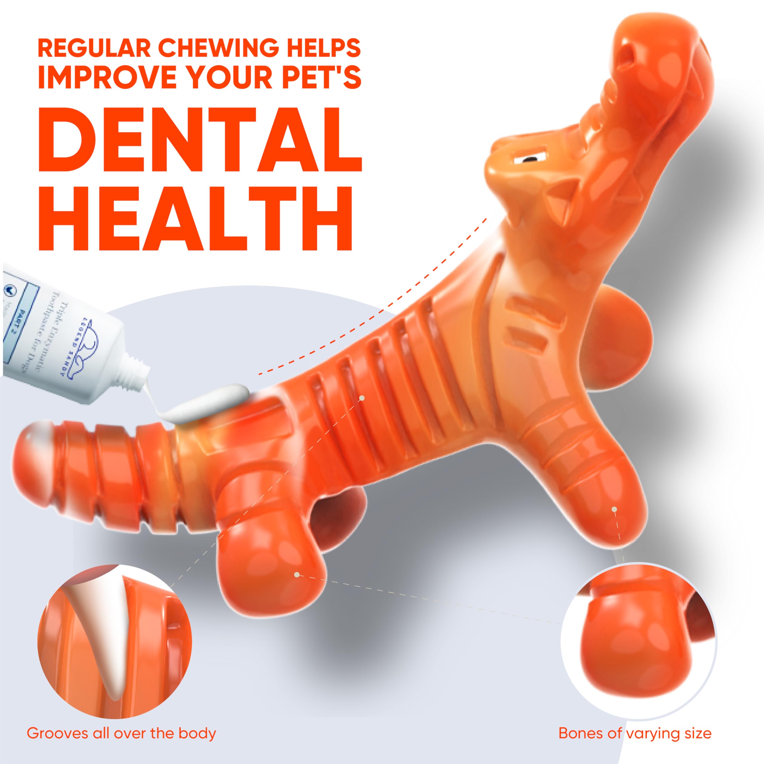 LEGEND SANDY Indestructible Dog Chew Toys for Aggressive Chewers - Durable Large Breed Dog Toys for Medium & Big Dogs - Perfect for Playtime, Training & Anxiety Relief