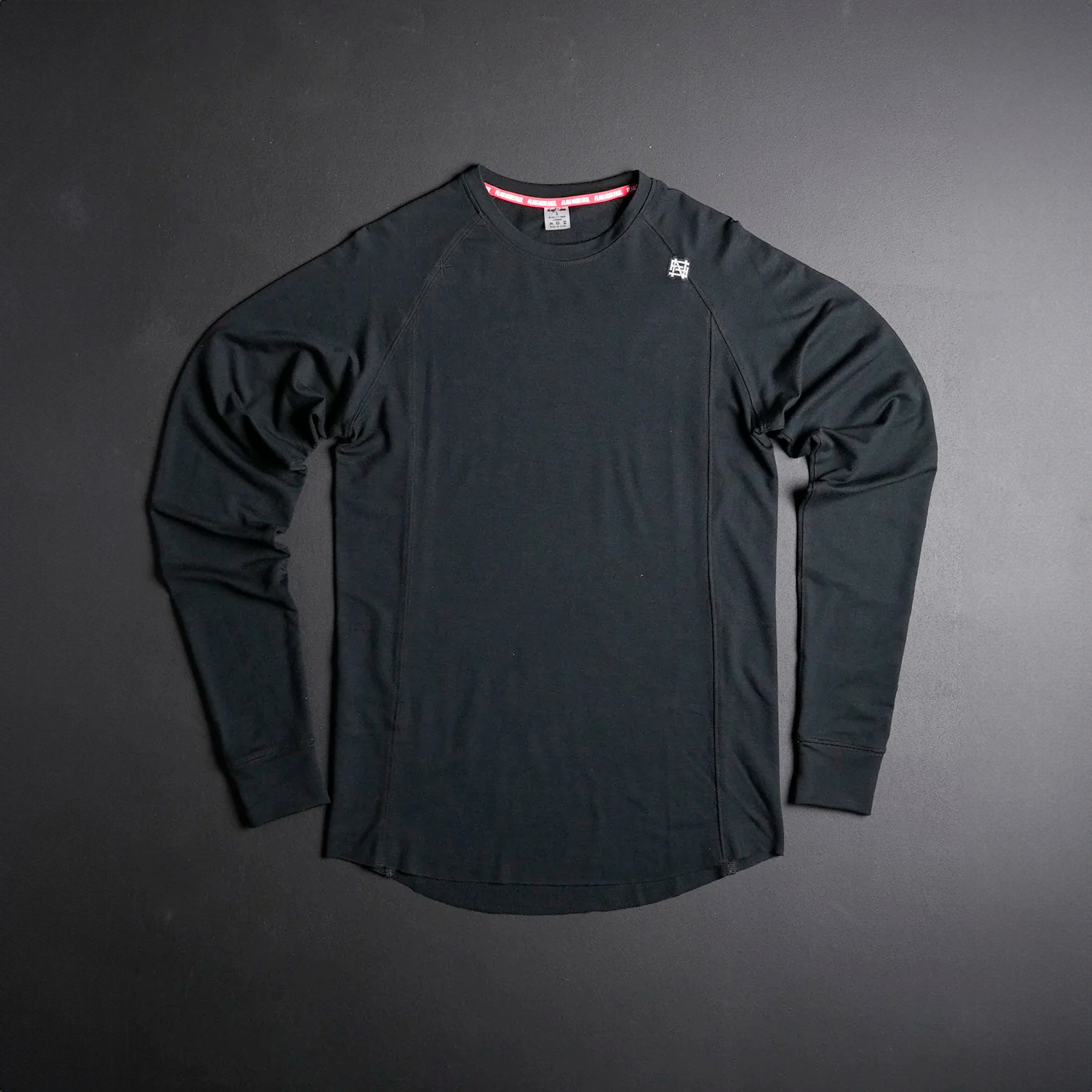 Premium CORE Long Sleeve T-Shirt for Men - Soft Cotton Comfort Fit - Black - Ideal for Workouts, Casual Wear & Layering