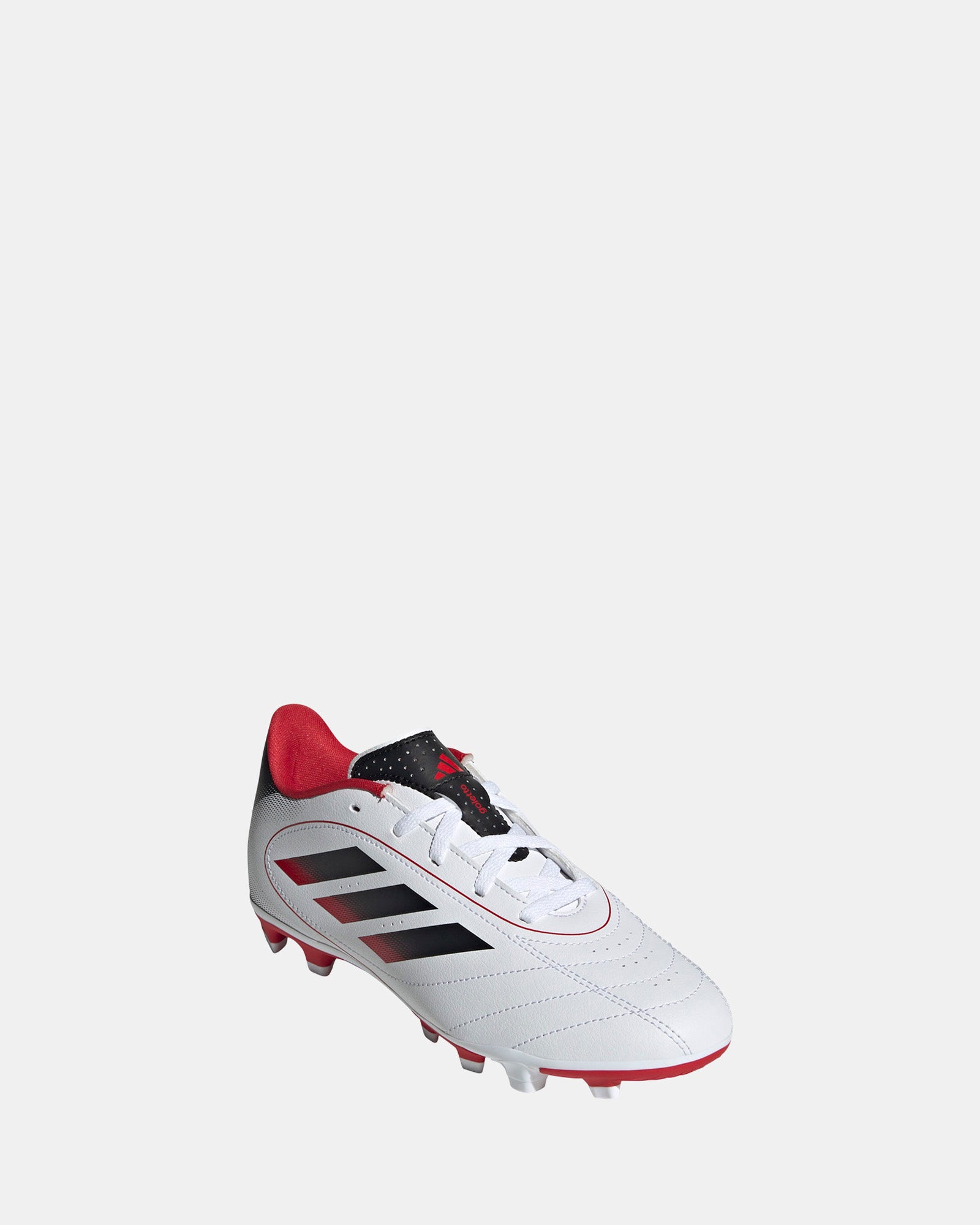 Goletto IX FG/MG Soccer Cleats - White/Black/Better Scarlet - Lightweight & Durable for Competitive Matches & Training