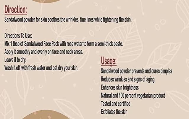 Yamkay Pure Sandalwood Powder for Skin Brightening & Face Masks | 100% Natural Chandan Powder | 100g Pack | Perfect for DIY Skincare, Aromatherapy & Relaxation