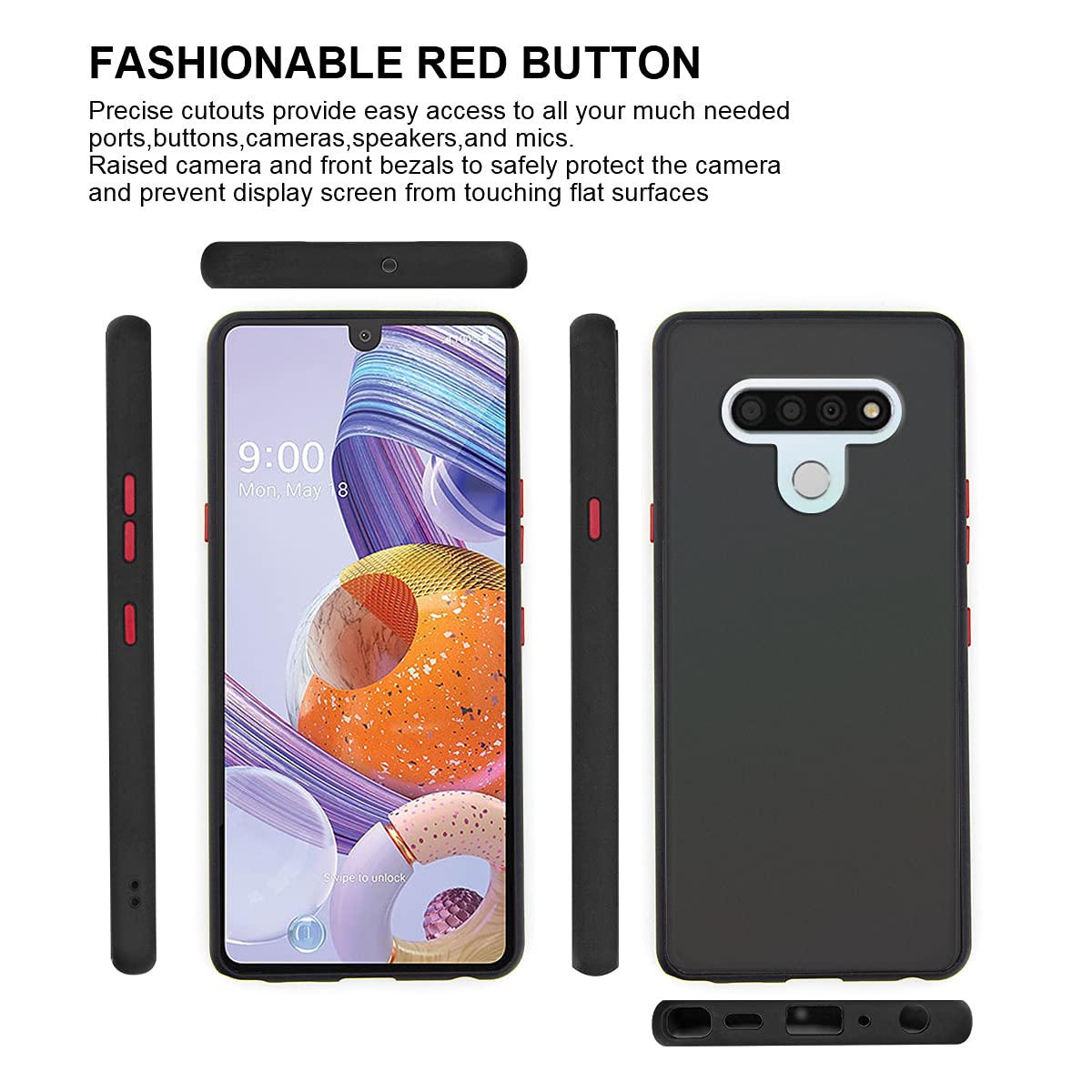 Custom LG Stylo 6 Phone Case with Personalized Photo Collage - Unique Picture Cover for Birthday, Christmas & Valentine's Gifts (Black Matte Hard Case) - Perfect for Daily Protection & Special Occasions