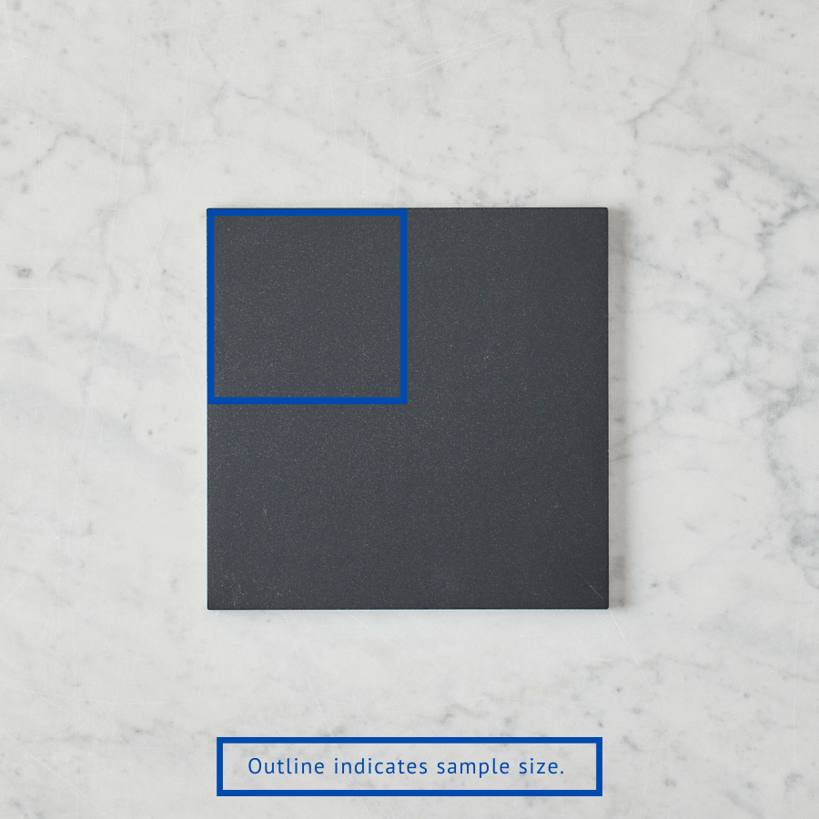 Black Encaustic Look Square Tile Sample - Premium Silver Beach Ceramic Floor & Wall Tile for Bathroom, Kitchen, and Outdoor Patio Decor