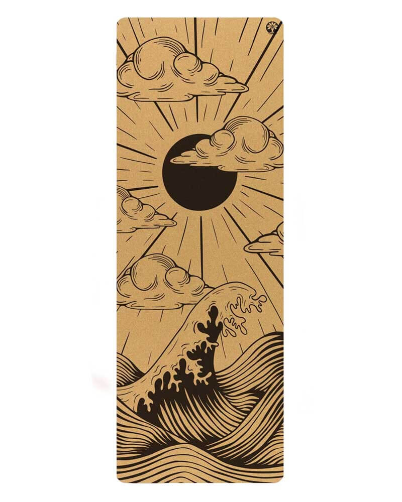 Searenity Aura Cork Yoga Mat - Natural & Eco-Friendly Non-Slip Exercise Mat for Yoga, Pilates & Meditation | Perfect for Home, Studio & Outdoor Use
