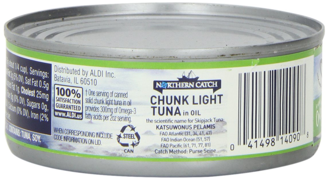 Premium Northern Catch Chunk Tuna in Oil - 5 Oz (Pack of 24) - High Protein, Keto & Paleo Friendly - Perfect for Salads, Sandwiches & Emergency Food Storage