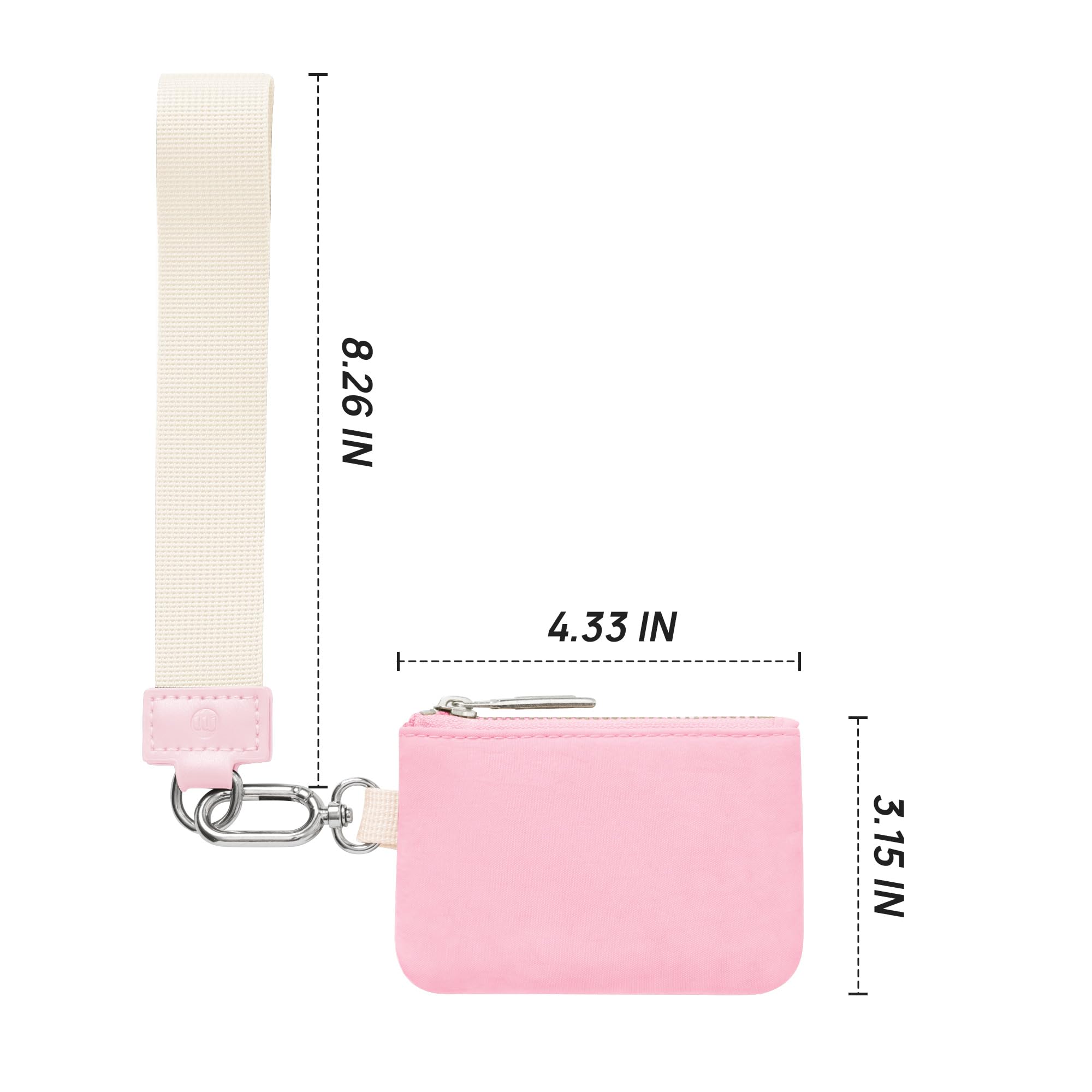 Mini Zip Around Wristlet Wallet for Women - Dual Pouch Keychain Coin Purse with Wrist Strap | Perfect for Travel, Shopping & Everyday Essentials Organization