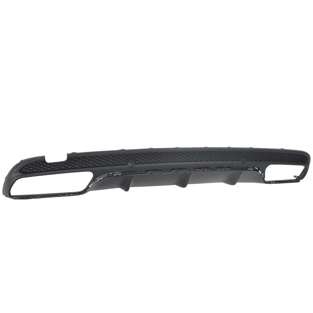 IKON MOTORSPORTS Rear Bumper Diffuser for 2015-2018 Mercedes W205 C63 AMG - Carbon Fiber Lower Valance Cover with Exhaust Tip - Enhances Aerodynamics & Sporty Look (Perfect for Car Enthusiasts & Performance Upgrades)