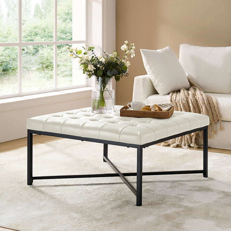 Modern Industrial Waterproof Coffee Table - Durable & Stylish for Living Room, Office, or Outdoor Use