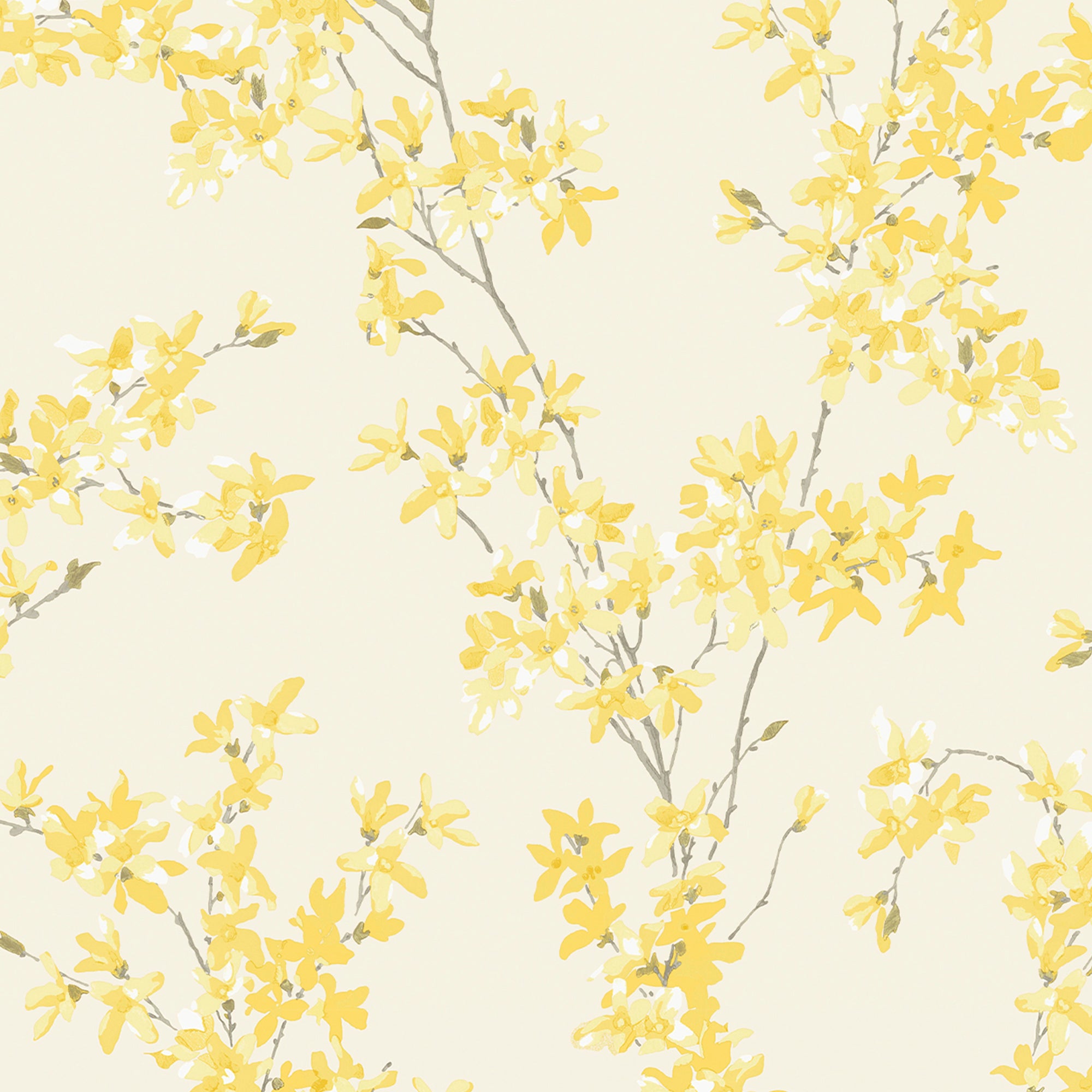 Laura Ashley Forsythia Sunshine Wallpaper - Floral Peel & Stick Wallpaper for Bedroom, Living Room, Bathroom Decor | Easy to Apply & Removable