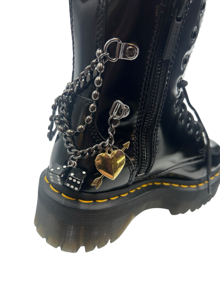 Dr. Martens x Marc Jacobs Vegan Jadon Charm Boots for Women - Size 5 | Punk Fashion, Vegan Leather, Platform Boots | Perfect for Streetwear & Alternative Outfits