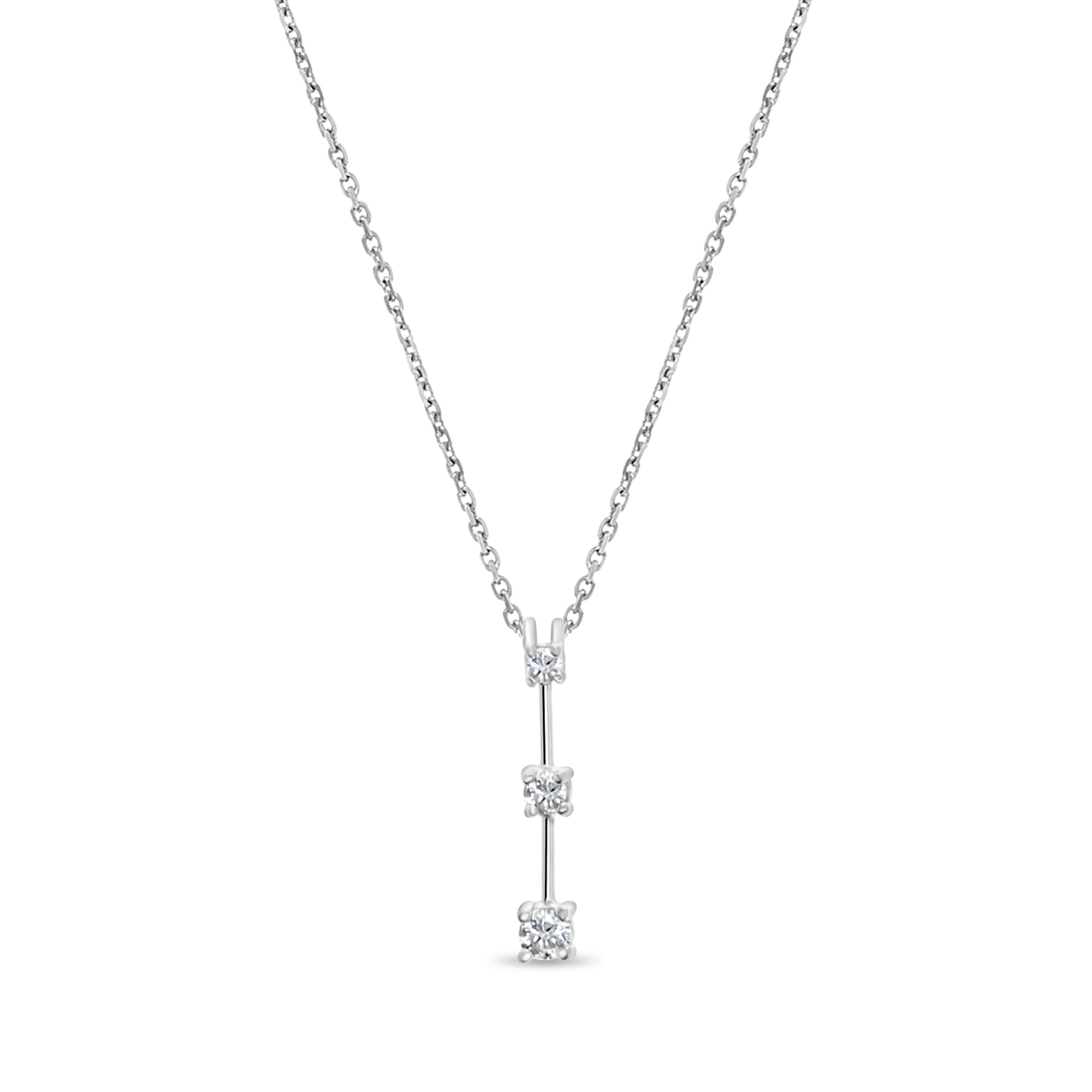 Past Present Future Diamond Necklace - Timeless 3-Stone Pendant for Women | Anniversary, Birthday & Valentine's Day Gift | Elegant Jewelry for Everyday Wear & Special Occasions