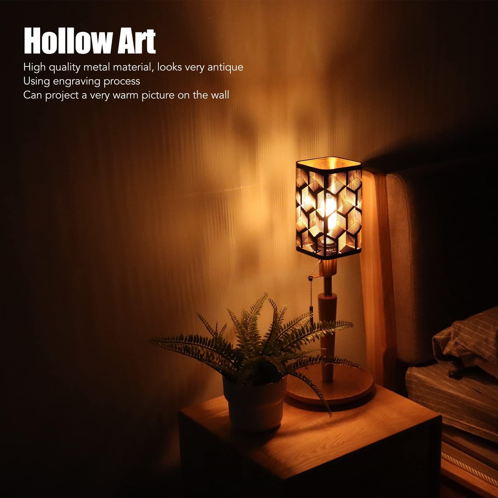 Modern Square Lamp Shade Replacement for Table Lamps - E26 E27 Detachable Metal Light Shade - Decorative Bedroom Lighting Accessory for Home Decor & Living Room Ambiance