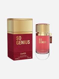 So Genius Women's Eau de Parfum - 3.4 Fl Oz Luxury Perfume with Red & Gold Elegant Bottle - Long Lasting Floral Fragrance for Date Night, Special Occasions & Daily Wear