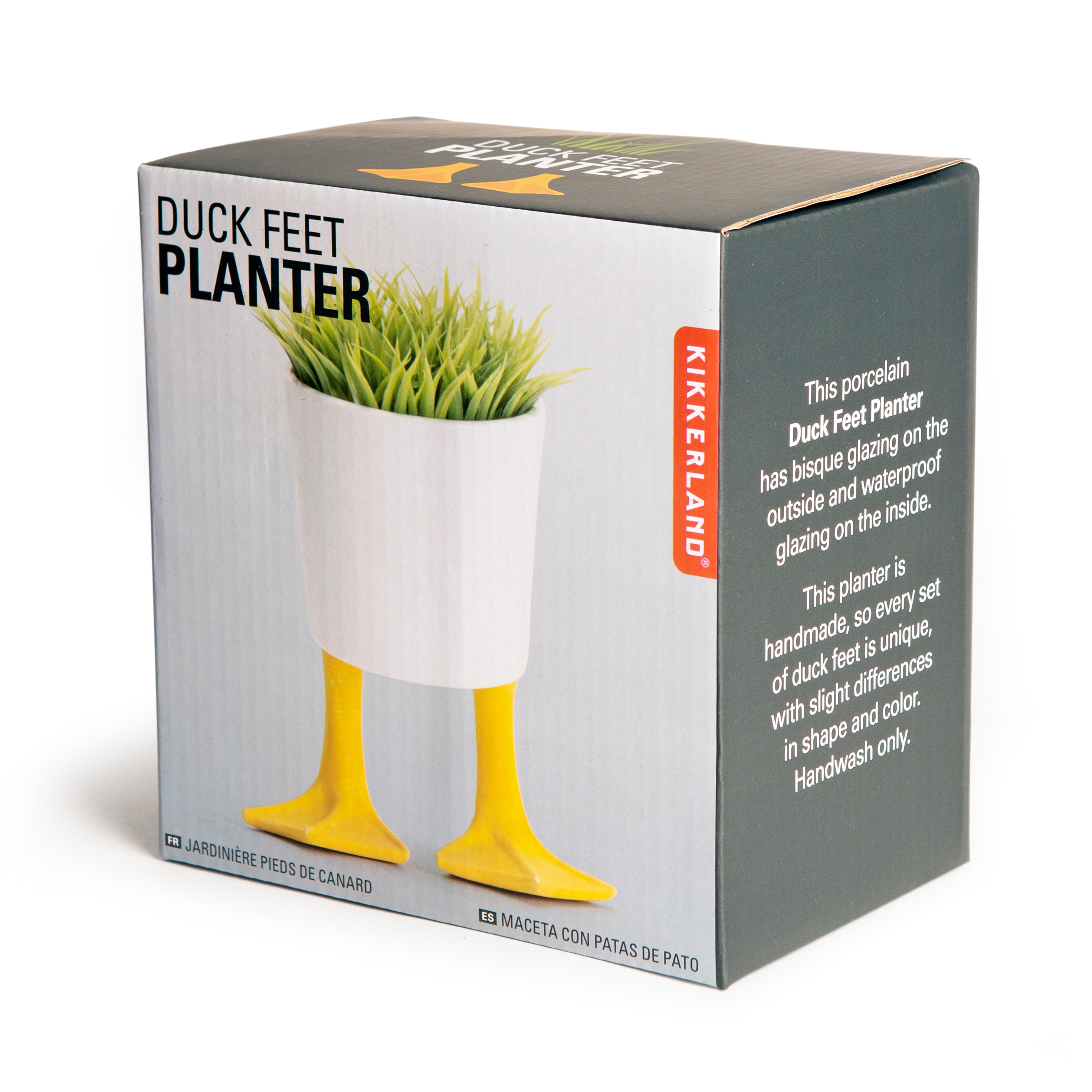 Large Duck Feet Planter - Unique Animal Shaped Flower Pot for Indoor/Outdoor Plants - Perfect for Home Decor, Garden, and Office Spaces