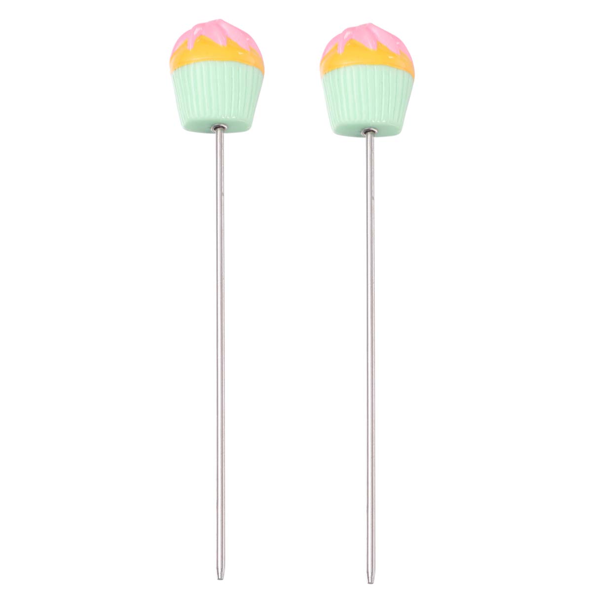Hemoton 2-Pack Stainless Steel Cake Testers - Professional Baking Picks for Muffins, Biscuits & Cakes - Food Safe Cake Tester Probe & Meat Doneness Tool - Perfect for Home Bakers & Professional Chefs