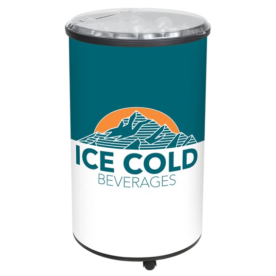 Lowa Rotocast Ice Hawk Beverage Cooler with Lid - Black for Outdoor Picnics