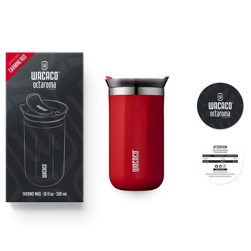 Wacaco 300ml Octaroma Lungo Reusable Coffee Cup - Portable Travel Mug for Espresso & Lungo, Perfect for Office, Camping & Commuting