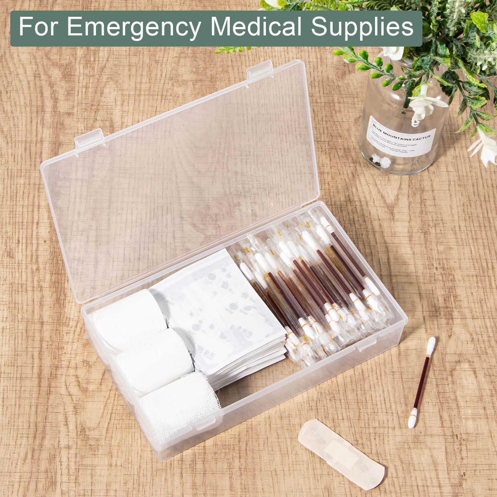 6-Pack Clear Plastic Storage Boxes with Lids - 8.2