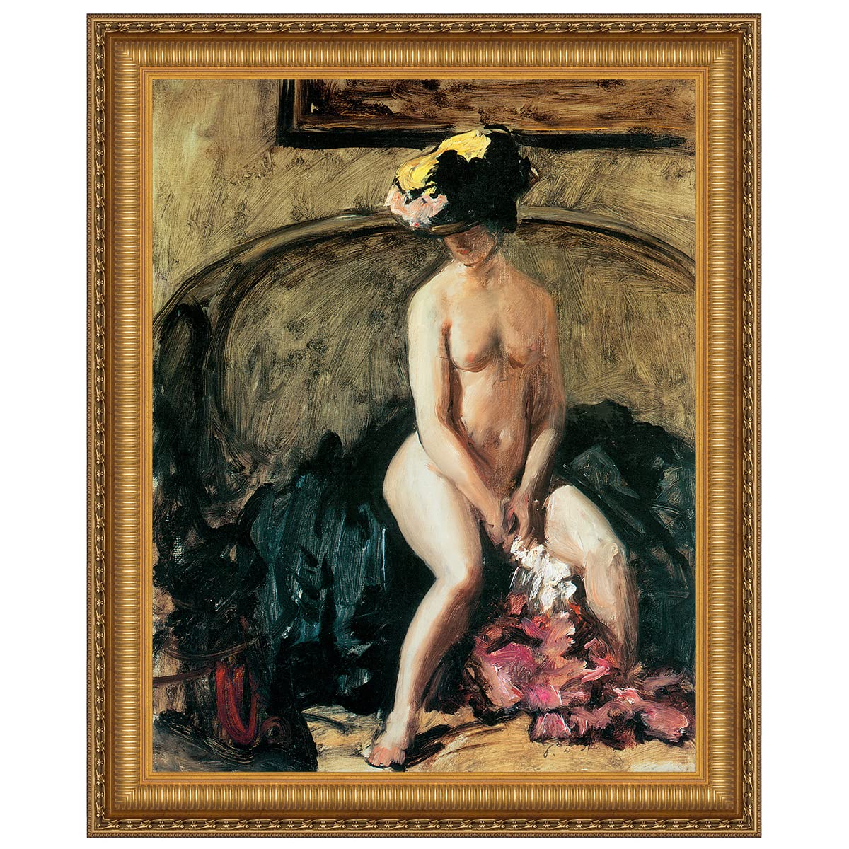 Design Toscano The Black Hat 1900 Canvas Replica Painting - Large Wall Art for Living Room, Bedroom & Office Decor | Vintage Portrait Reproduction