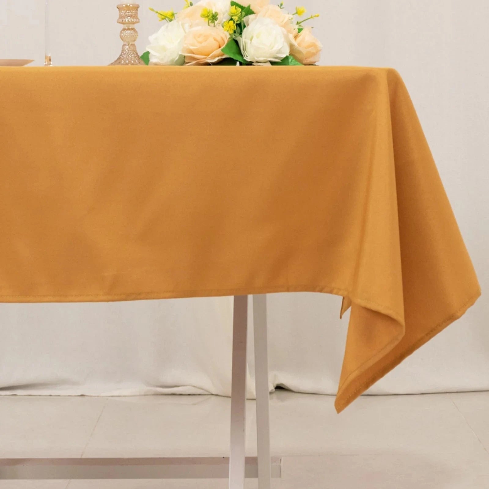54x54 Inch Premium Square Polyester Tablecloth - Wrinkle & Stain Resistant - Perfect for Dining Tables, Parties, Weddings & Events