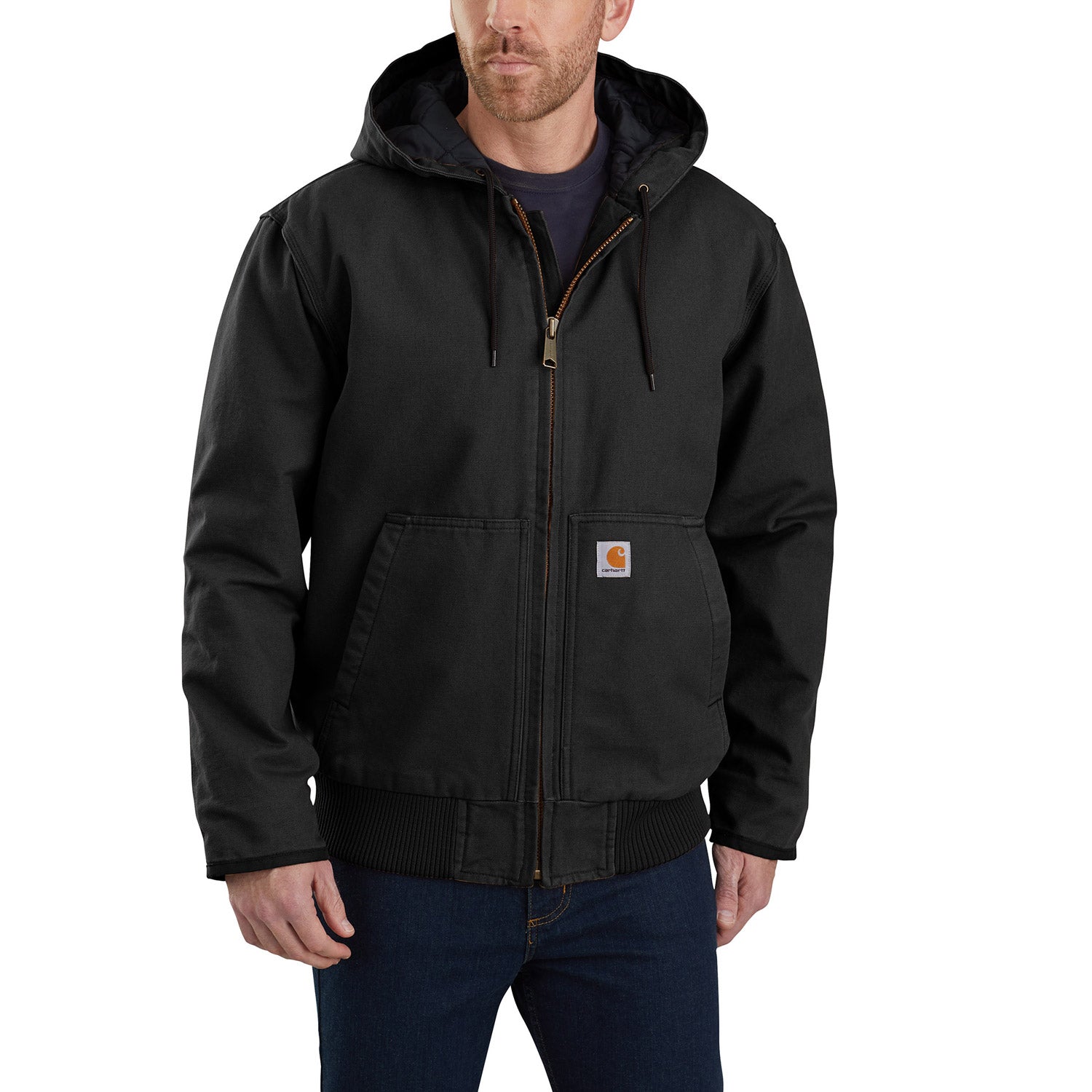 Carhartt Men's Loose Fit Washed Duck Insulated Active Jacket 3 - Winter Workwear for Outdoor Construction & Cold Weather Activities