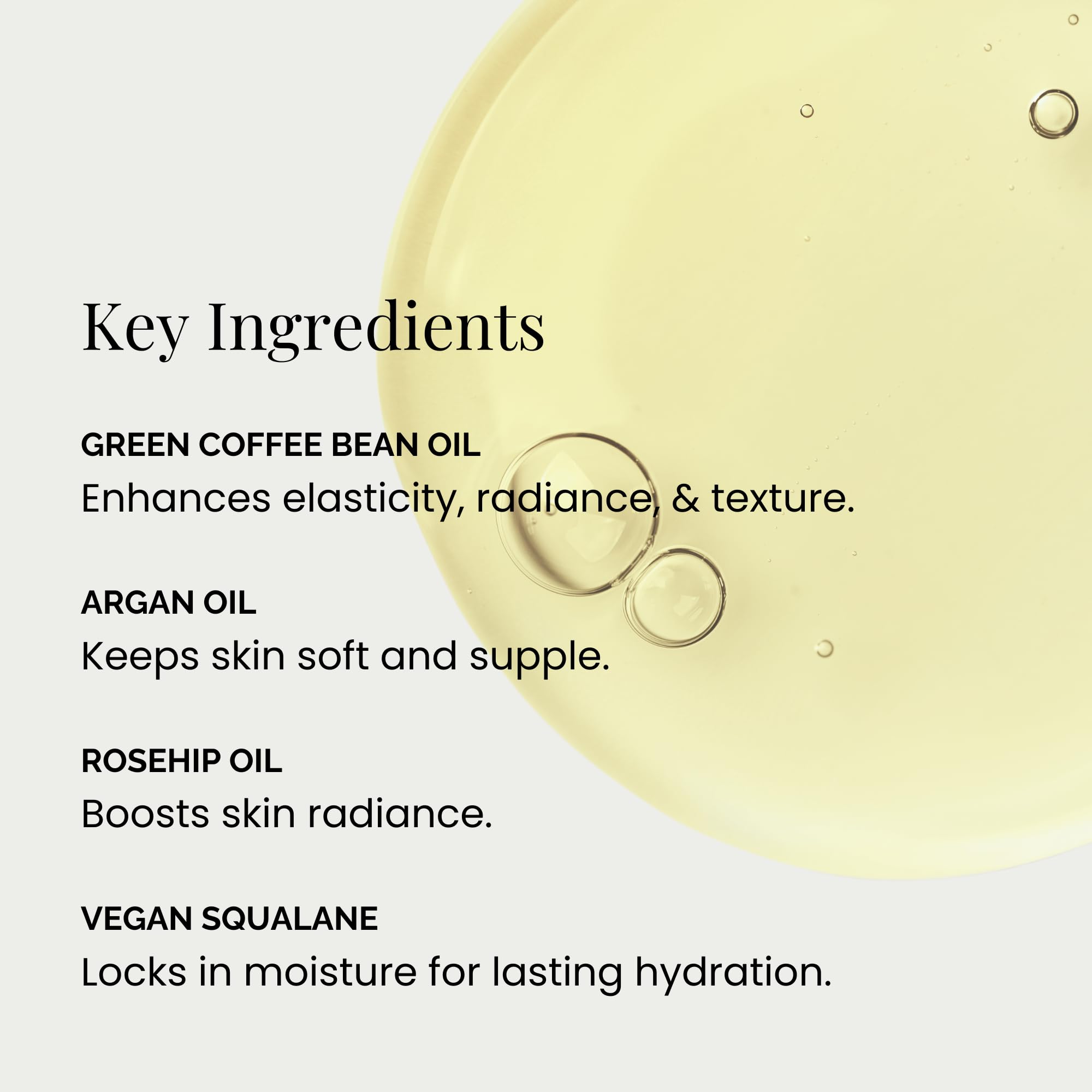 BEIGIC Lucent Oil - Korean Skincare Face Oil with Green Coffee Bean Oil, Argan Oil, Rosehip Oil & Squalane | Vegan Antioxidant Hydrating Firming Serum for Luminous & Glowing Skin (1.25 Fl. Oz) | Perfect for Night Routine, Dry Skin Care & Anti-Aging Treatment