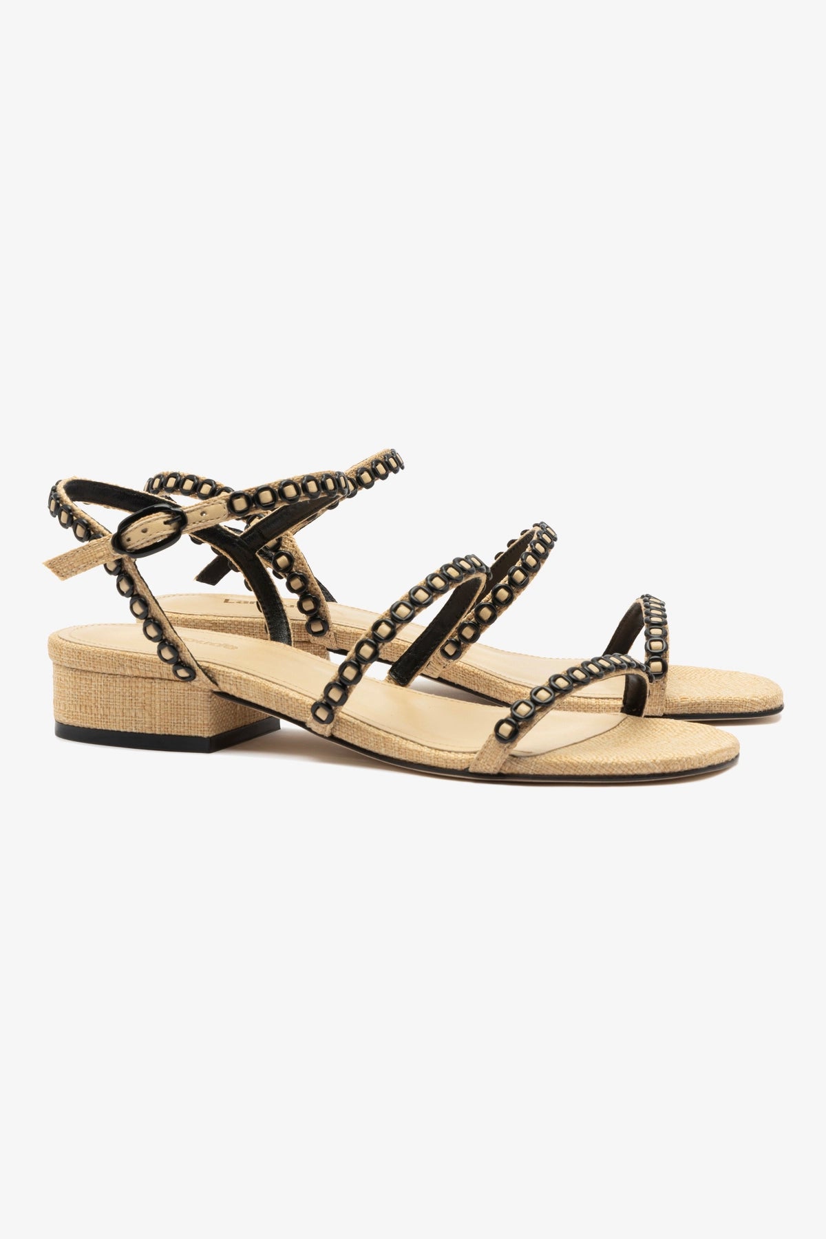 Milanina Beige Raffia Flat Sandals - Comfortable Summer Women's Sandals for Beach, Vacation & Casual Outings