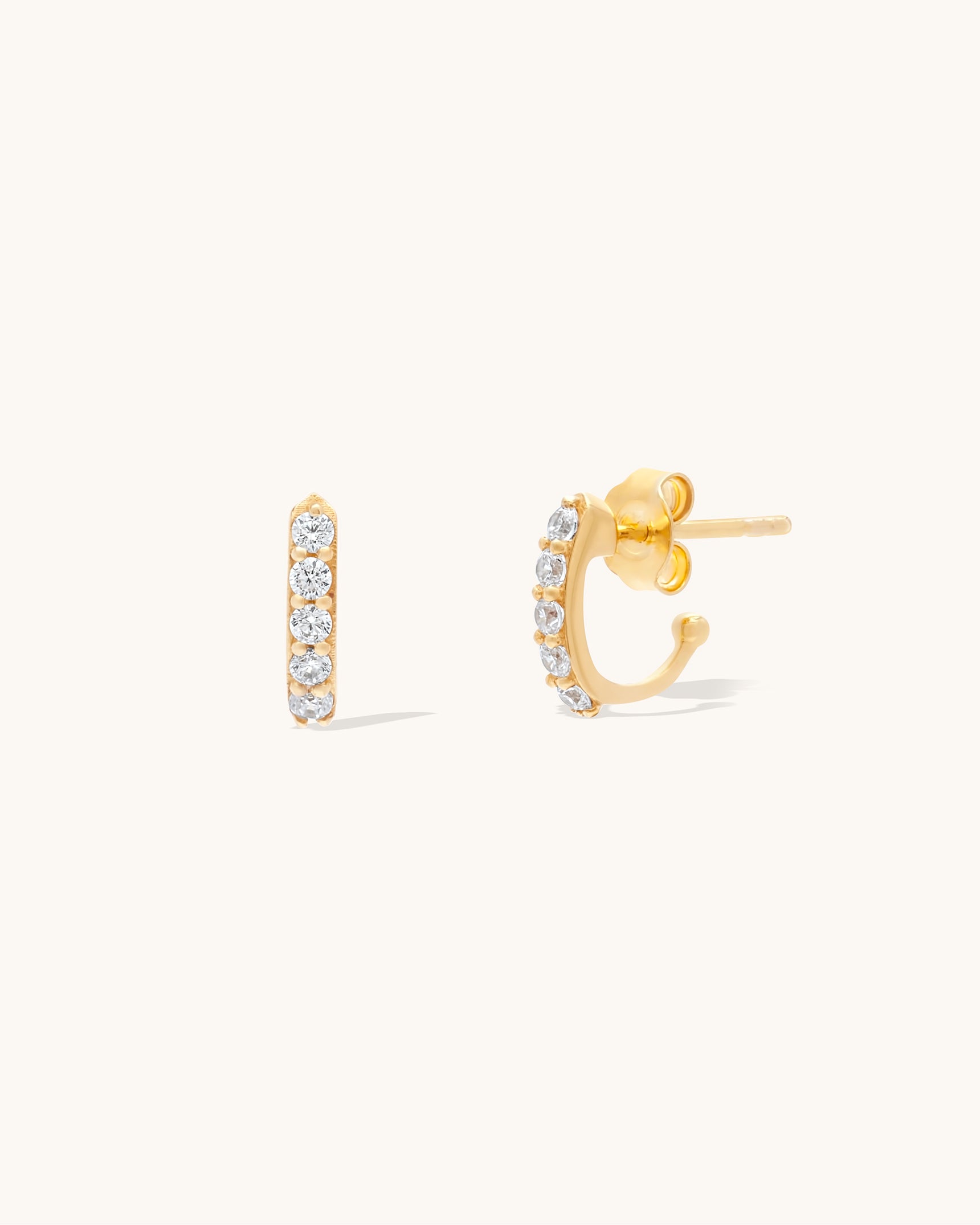 14K Gold Plated Demi Hoop Earrings for Women - Elegant & Hypoallergenic Jewelry for Everyday Wear & Special Occasions