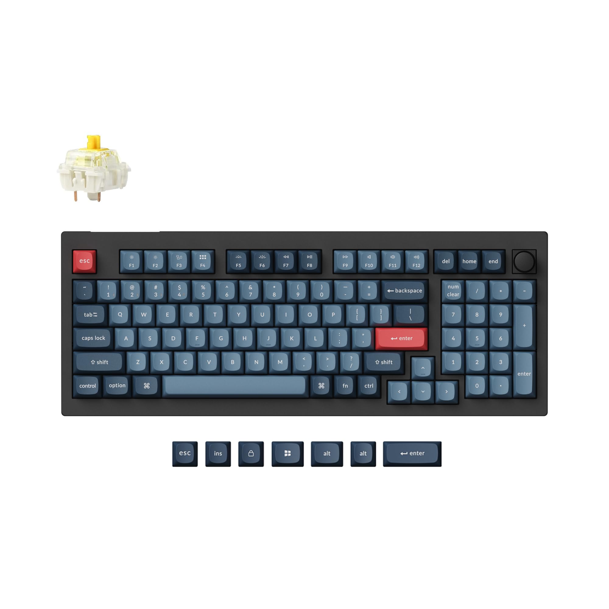 Keychron V5 Max 96% Wireless Mechanical Gaming Keyboard - QMK/VIA Programmable, Hot-Swappable Gateron Banana Switches, RGB Backlit, 2.4GHz/Bluetooth 5.1/Wired for Mac/Windows/Linux - Perfect for Office Work, Gaming & Programming