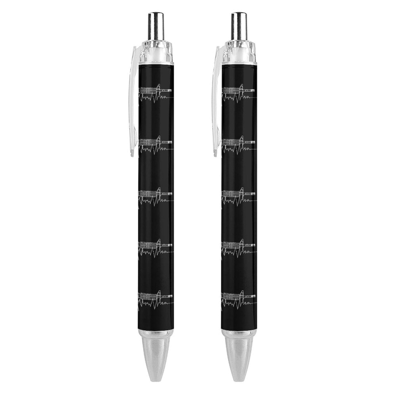 AR15 Tactical Retractable Ballpoint Pen - Blue Ink, Portable & Durable for Home, Office, and Outdoor Use - 2 Pack