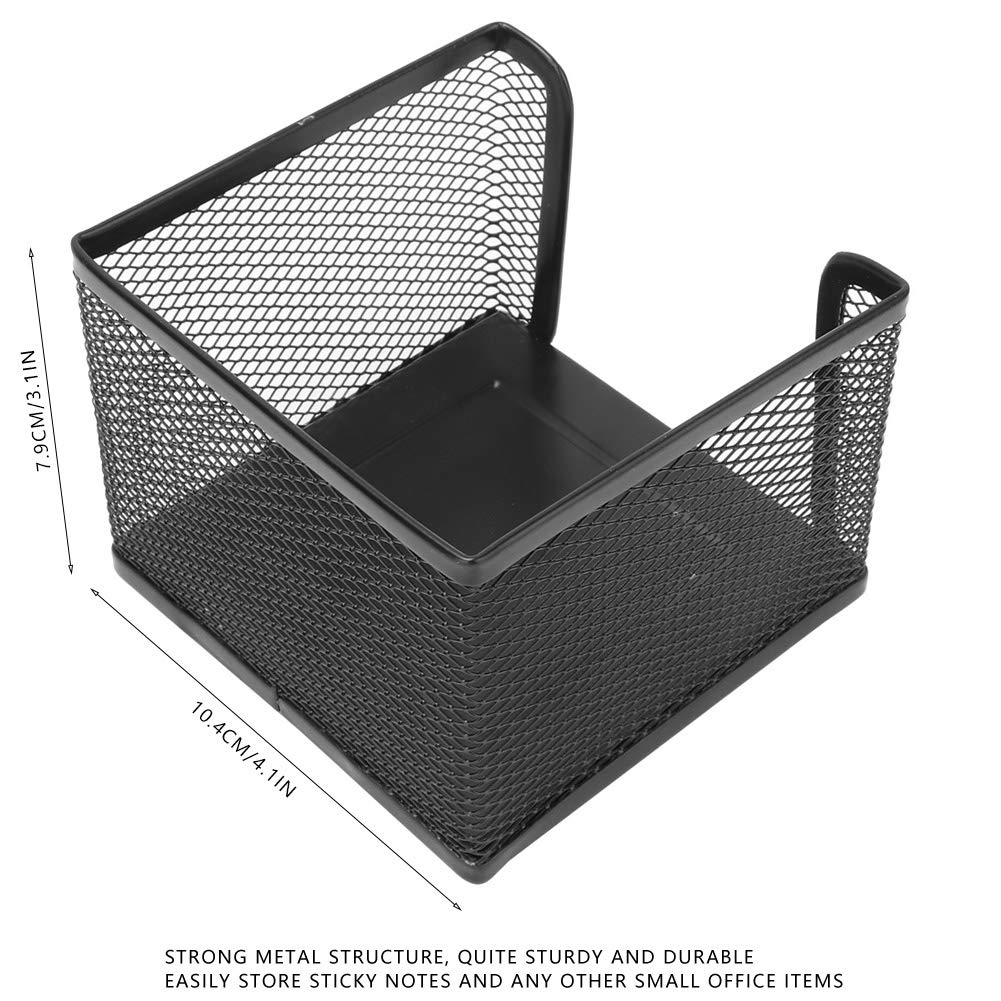 Metal Mesh Sticky Note Holder & Organizer - Stylish Office Desk Accessory for Notes, Cards & Business Essentials | Perfect for Office, Home Desk & Workspace Organization