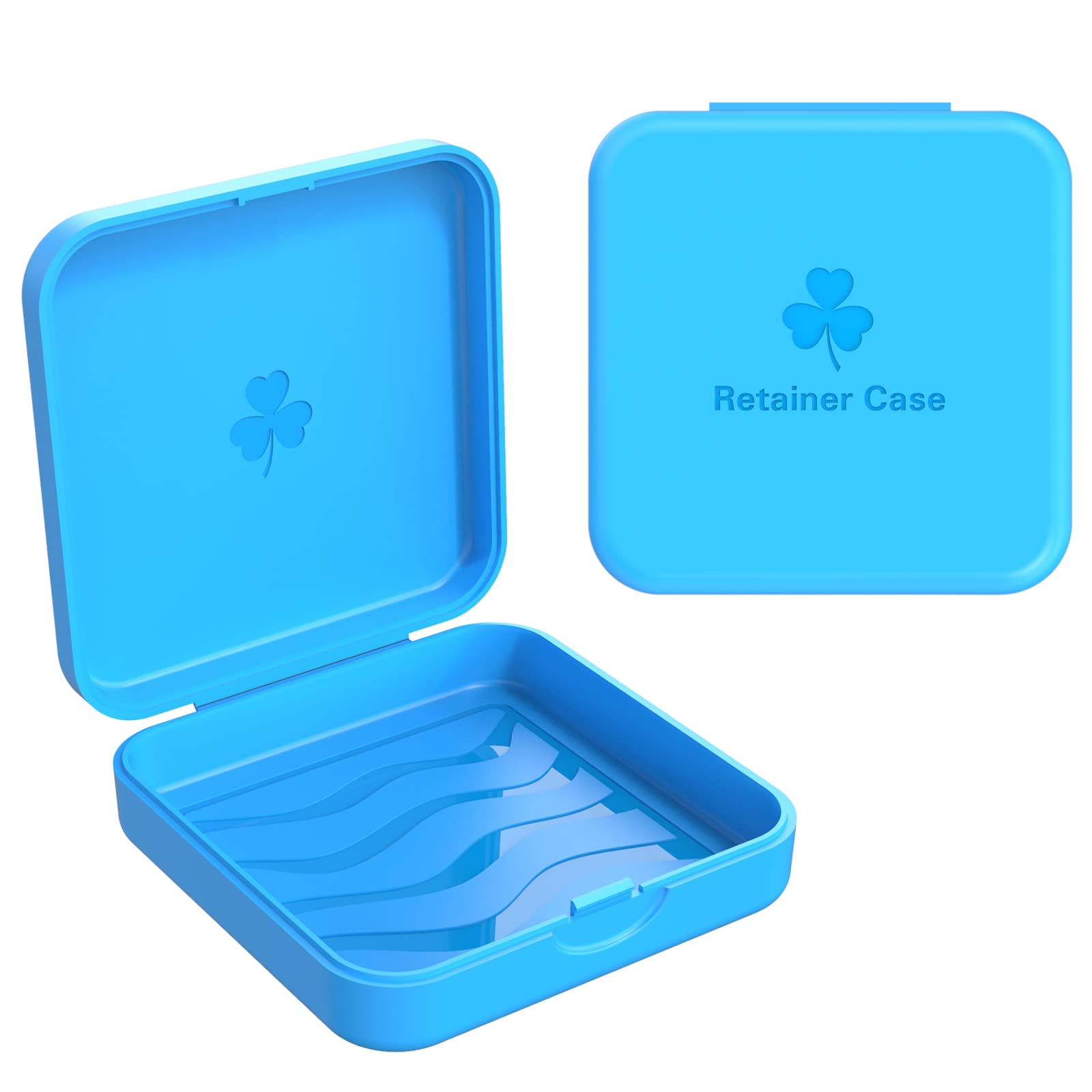 ARGOMAX 2-Piece Orthodontic Retainer Case - Clear Braces & Aligner Storage Box (Blue) | Perfect for Travel, School & Daily Dental Care