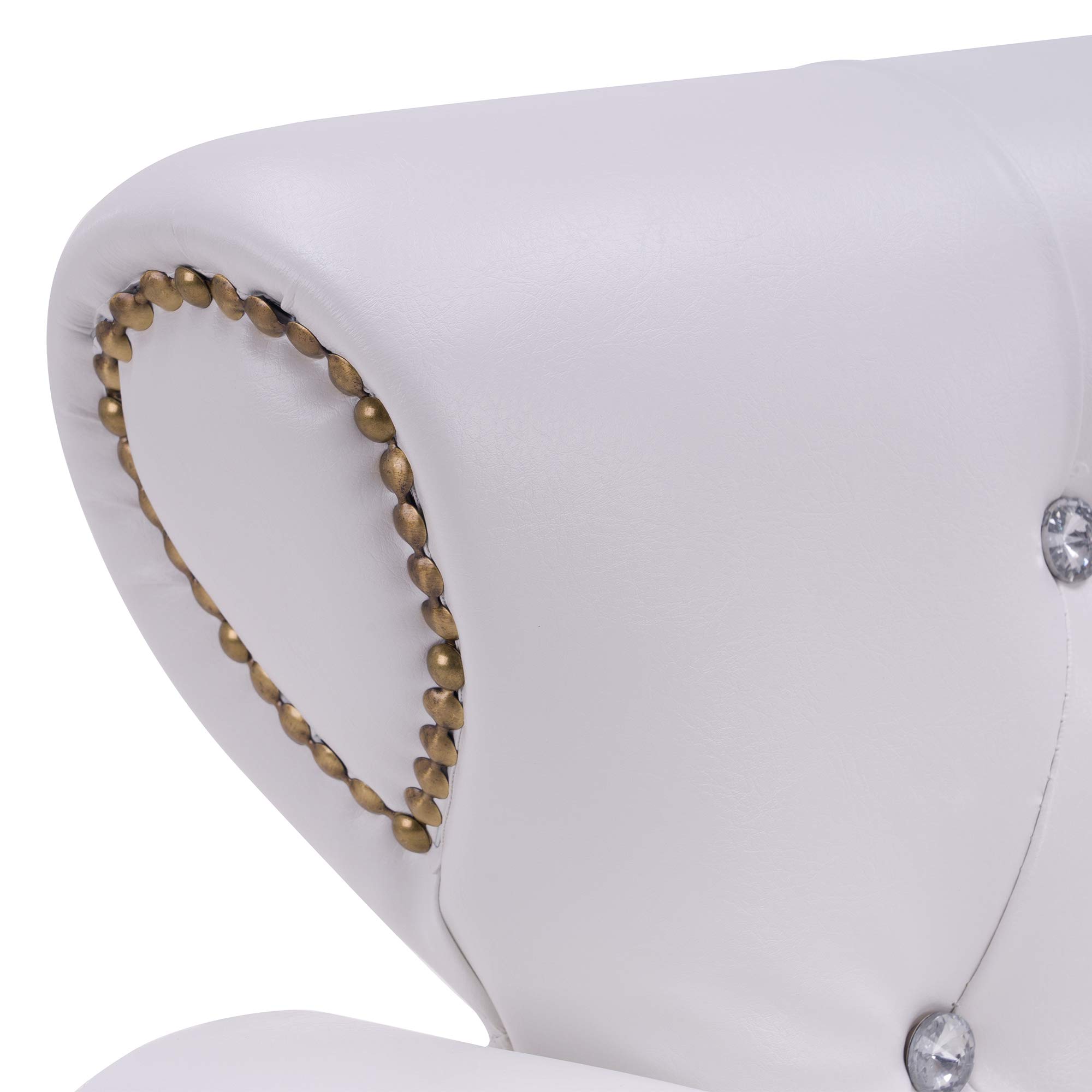 BarberPub Classic Hydraulic Barber Chair - Antique Styling Salon Chair for Hair Stylists & Beauty Professionals | White 8899 | Perfect for Barber Shops, Salons & Spa Equipment