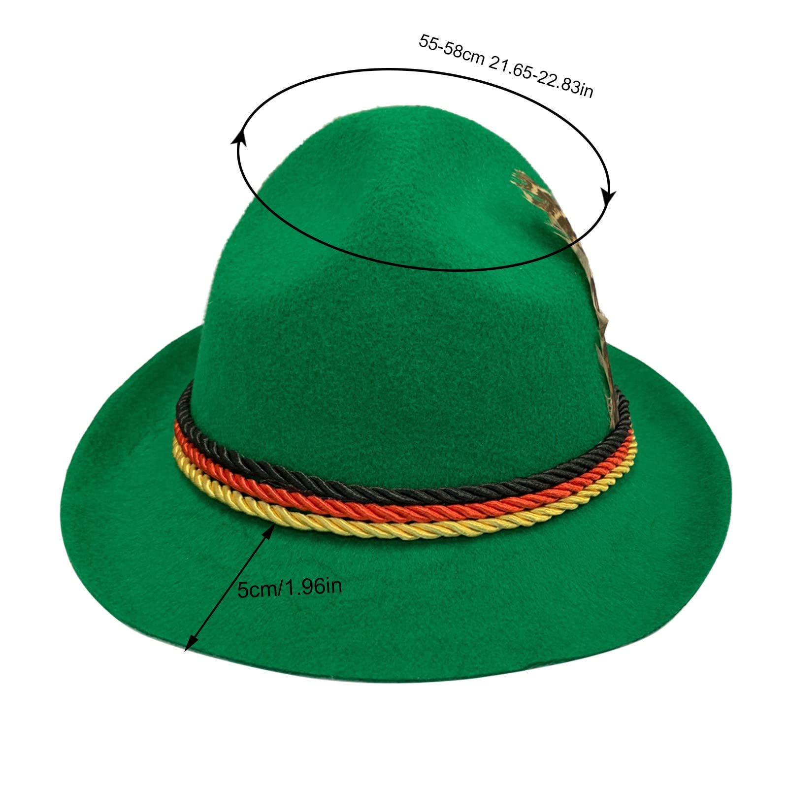 Authentic Bavarian Oktoberfest Hat - Traditional German Beer Festival Hat for Oktoberfest, Halloween & Costume Parties - Perfect for Oktoberfest Celebrations, Themed Events & Bavarian Style Outfits