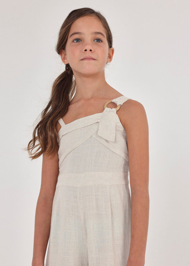 Mayoral Linen Romper for Teen Girls - Breathable Summer Outfit for Beach, Vacation & Casual Wear