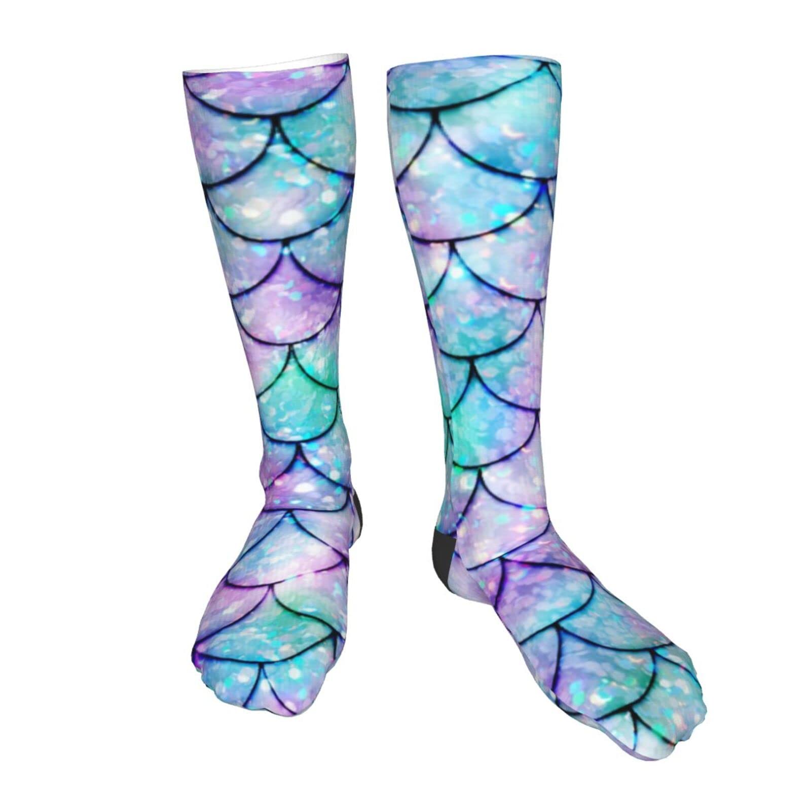 YAZXHJAZ Knee High Compression Socks for Men & Women - Athletic, Casual & Outdoor Sports Socks - Perfect for Running, Hiking & Workouts