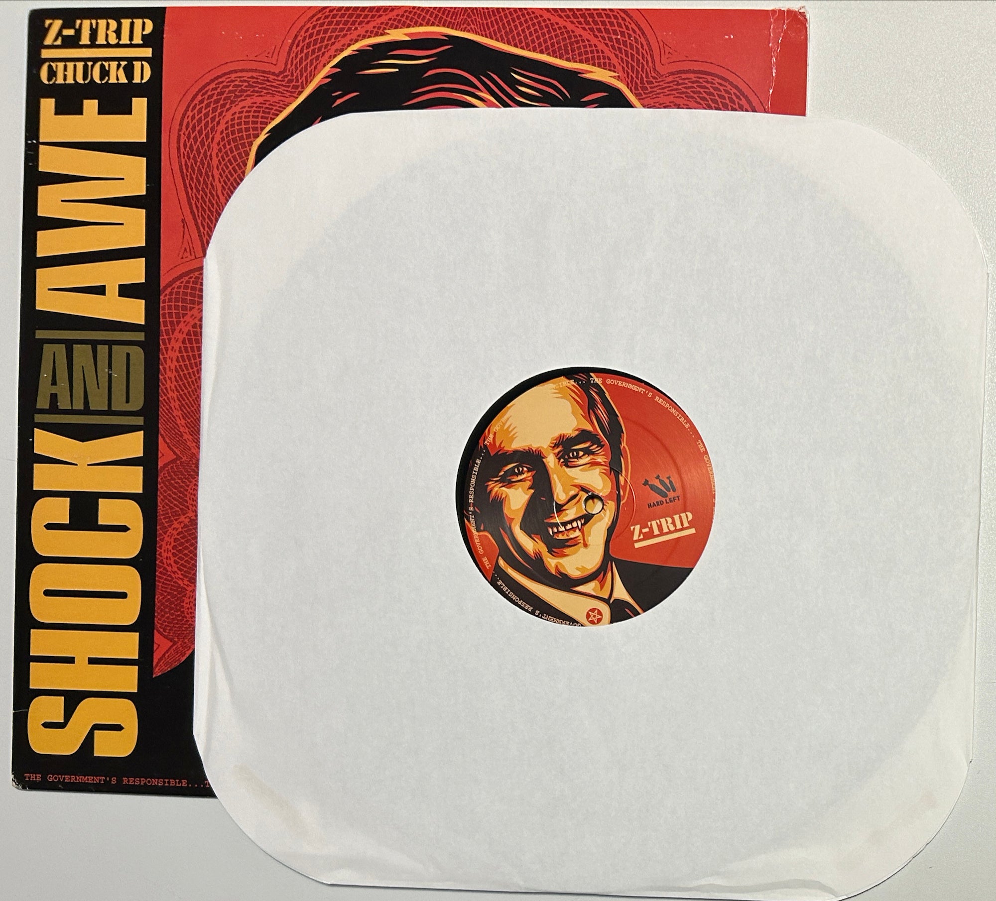 Shepard Fairey Z Trip Shock and Awe Vinyl Record - Limited Edition Street Art Music Collectible for Home Decor & Music Enthusiasts