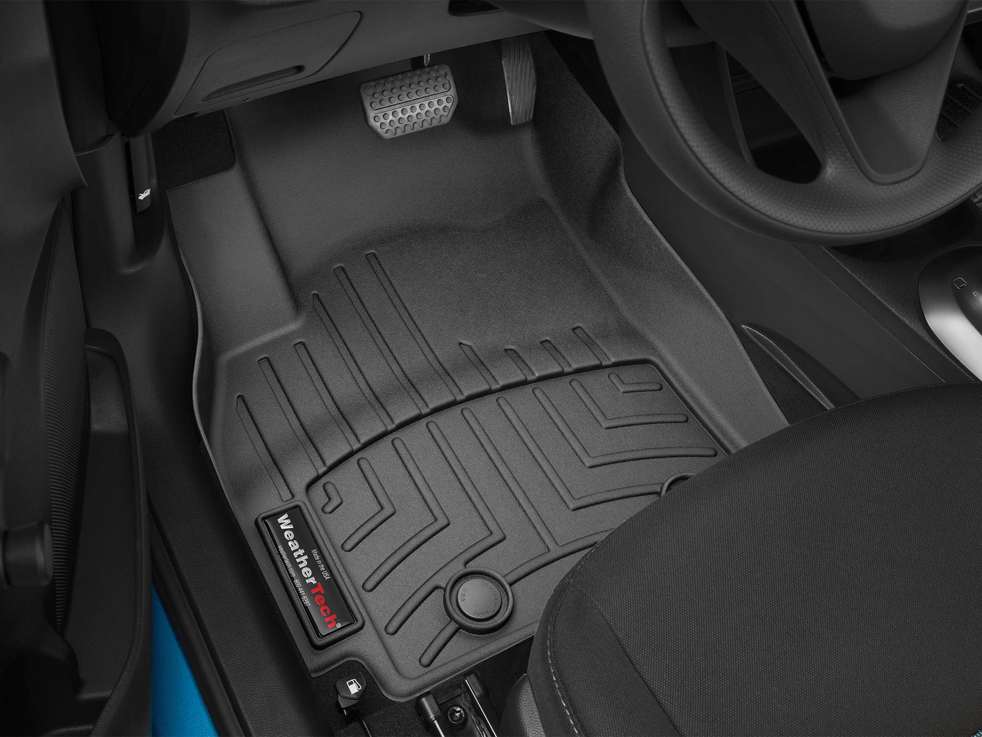 WeatherTech Custom Fit FloorLiners for Chevrolet Spark (2016-2022) - 1st Row Black All-Weather Car Mats - Perfect for Mud, Snow & Spills Protection