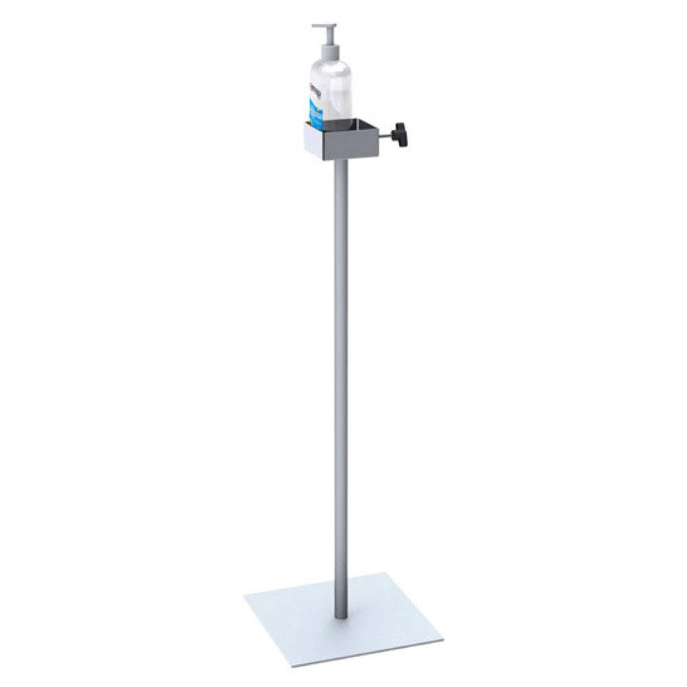 Small Manual Pump Bottle Hand Sanitizer Stand Holder - Compact & Sturdy Sanitizer Dispenser Base for Home, Office, and Public Spaces