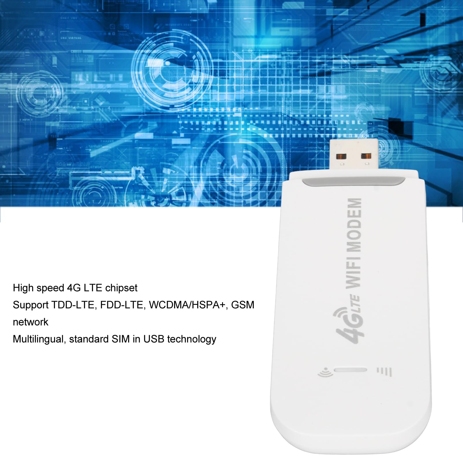 4G LTE USB WiFi Modem - Portable Hotspot for Travel & Work