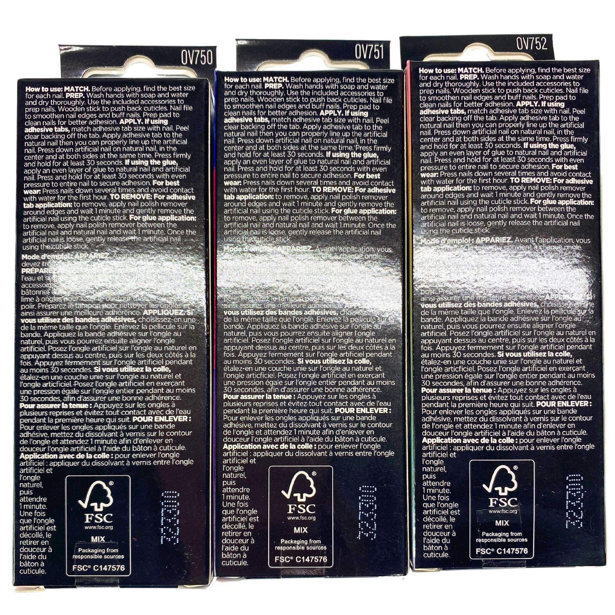 Sally Hansen Salon Effects Perfect Manicure Pride 24 Oval Nails - 0.06 FL OZ (100 Pcs) - Long-Lasting Press-On Nails for Home & Salon Manicure | Perfect for Parties, Weddings & Special Occasions
