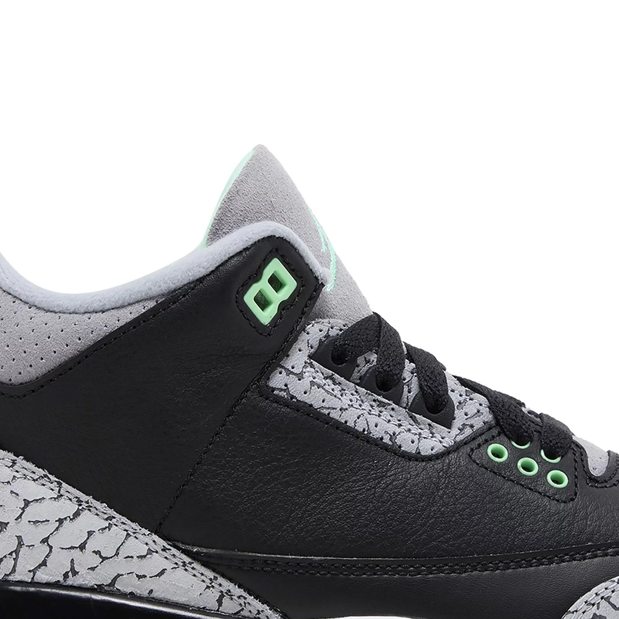Air Jordan 3 Retro 'Green Glow' GS Sneakers for Women & Girls (2024) - Comfortable Basketball Shoes for Casual Wear & Street Style Fashion