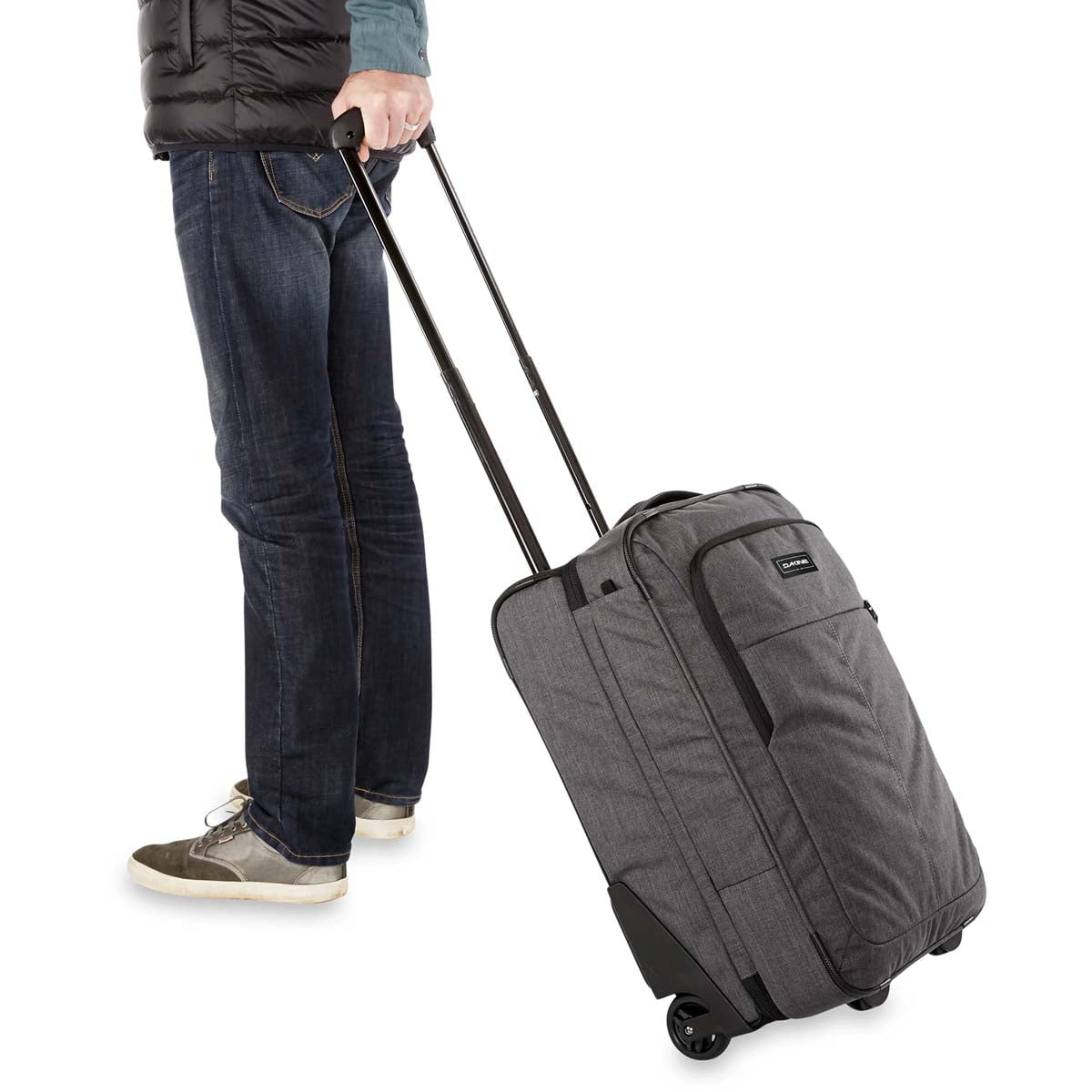 Dakine 42L Carry On Roller Bag - Lightweight Expandable Luggage with Spinner Wheels for Travel, Midnight Blooms Design | Perfect for Airplane Cabin, Business Trips & Weekend Getaways